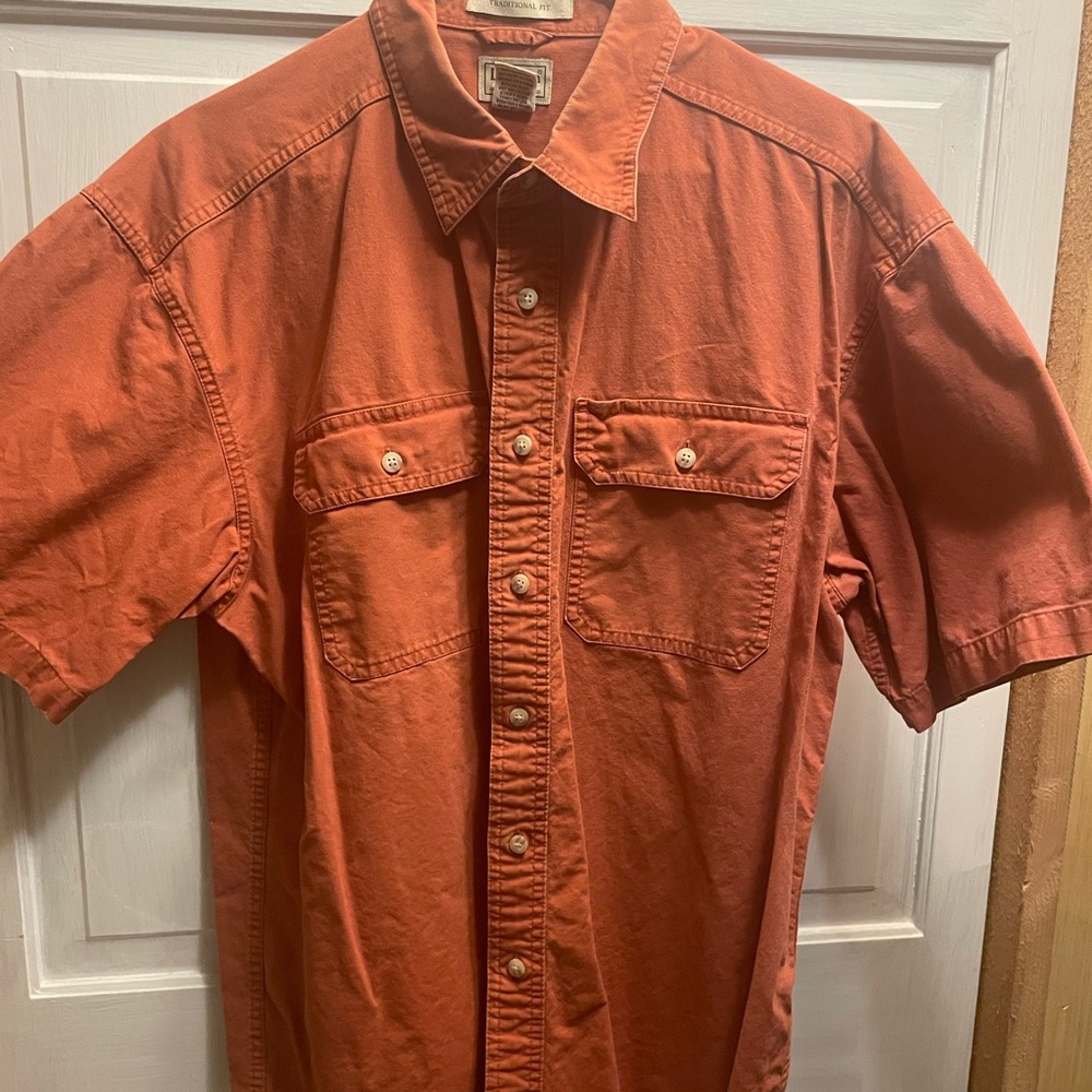 SALE! L.L. Bean Men's Burnt Orange Casual Shirt